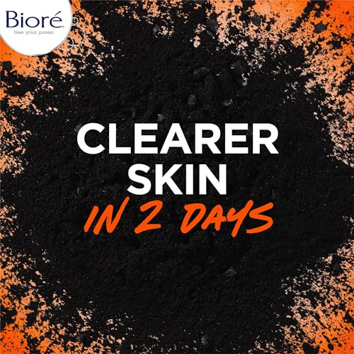 Bioré Charcoal Acne Cleanser, Salicylic Acid Treatment & Bioré Witch Hazel Pore Clarifying Acne Face Wash, Exfoliating Facial Cleanser, 2% Salicylic Acid Acne Treatment for Acne Prone, Oily Skin