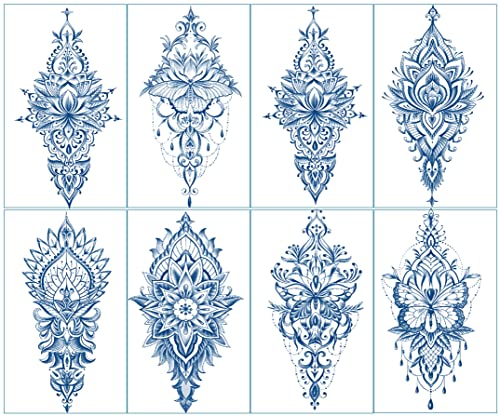 Aresvns Henna Temporary Tattoos - Waterproof, 2-3 Week Lasting