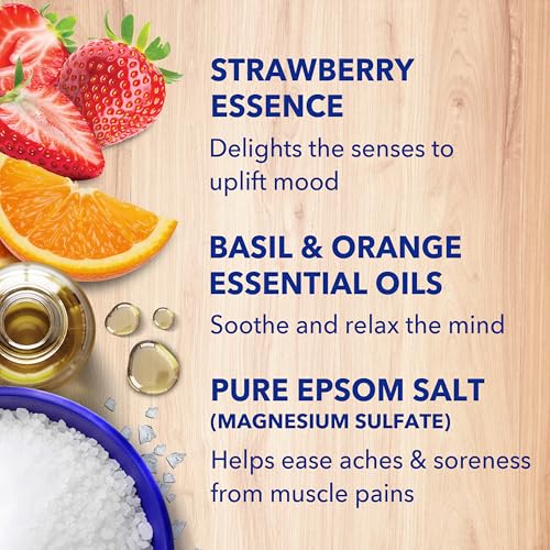 Epsom Salt Magnesium Soak, Strawberry Serenade & Orange, 3 lbs
