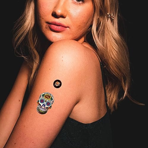Day of the Dead Sugar Skull Temporary Tattoos (156 PCS)