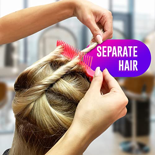 Colortrak Hair Sectioning Grip Clips (2 Pack) for Efficient Coloring, Cutting, and Styling - Brush-Like Top, Sectioning Bottom
