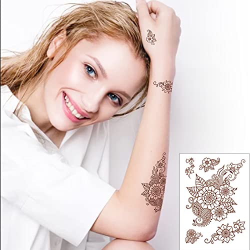 Henna Temporary Tattoo Stickers - 10 Pack Lace Designs