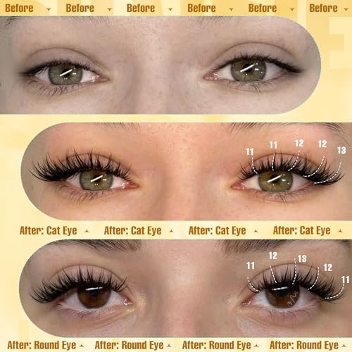 Manga Lash Clusters 11-13mm C Curl Wispy Individual Lashes