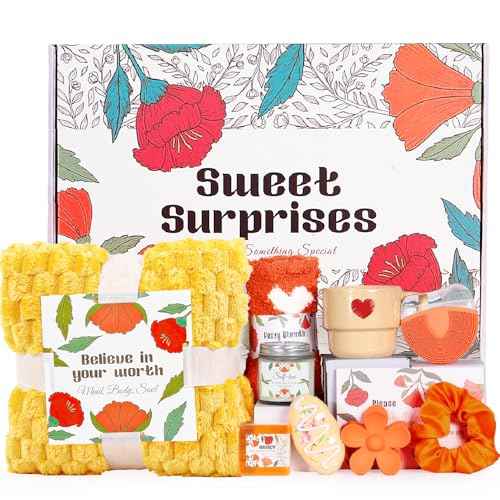 Self Care Gifts for Women, Birthday Gifts, 10pcs Get Well Soon Basket Care Package Thank You Spa Gifts Unique Gifts for Women Her Mom Best Friend Sister Sweet Surprises