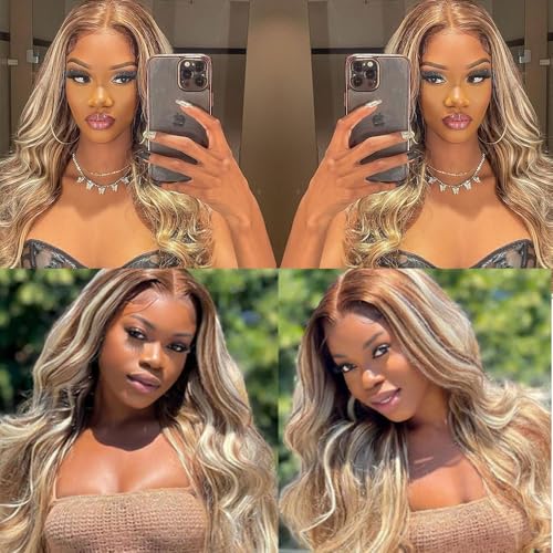 24 26 28 Inch P30/613 Human Hair Bundles Highlight Human Hair Bundles #613 Body Wave Bundle Color #30 Body Wave Bundle