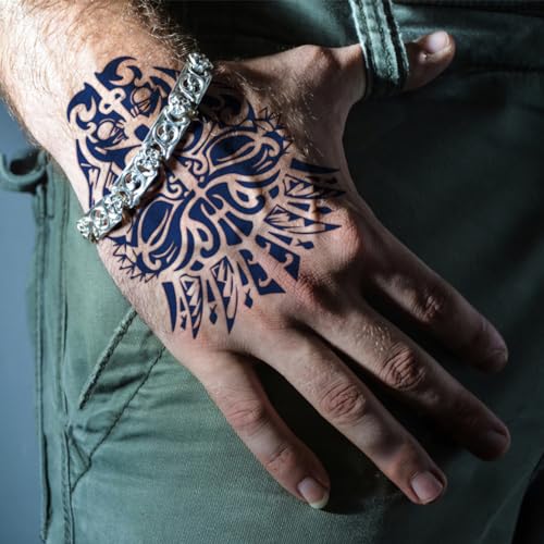 Aresvns Aztec Viking Temporary Tattoos Men 10 Sheets