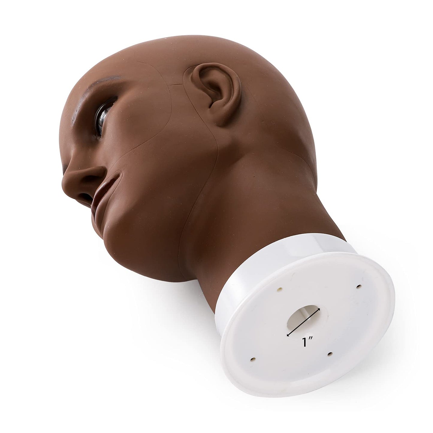 Dicunoy 2PCS Mannequin Heads, Male Hair Model, Bald Wig, Afro American Cosmetology Head for Eyeglasses, Hairs, Hat, Helmet, Glasses Display