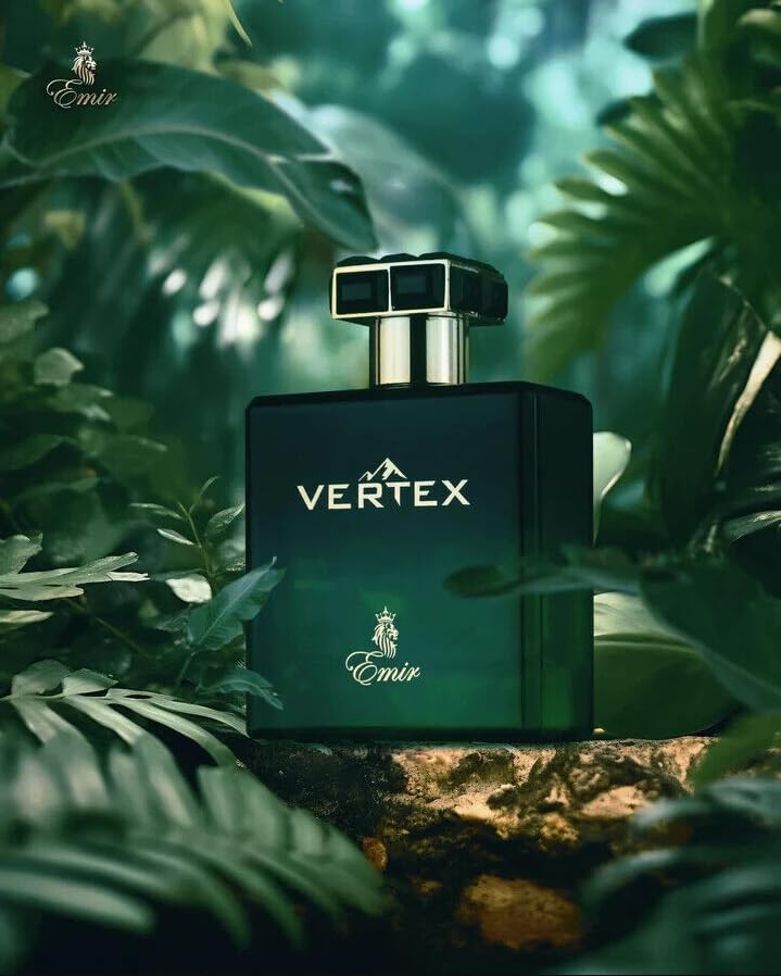 Paris Corner | Vertex Emir Unisex Fragrance 3.4 Fl Oz | A Fruity Perfume for Men and Women with Invigorating Notes of Orange, Bergamot | Sophisticated Blend of Pineapple and Jasmine