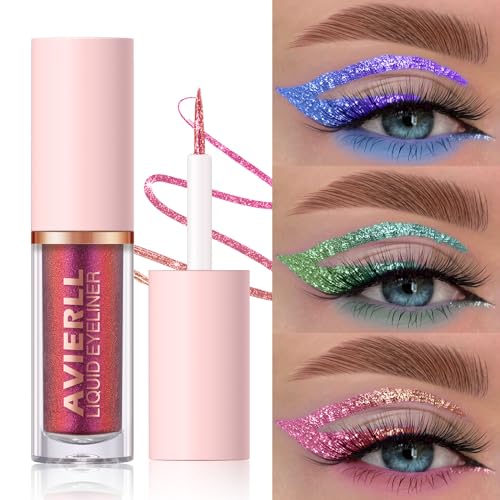 Glitter Liquid Eyeliner Set, 8 Colors Waterproof