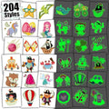 204 Glow Temporary Tattoos for Kids – Individually Wrapped Party Favors