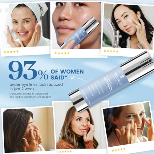 Retinol Eye Cream for Dark Circles: Anti-Wrinkle Under Eye Cream - Night Care Eye Cream Reduces Eye Bags 0.5 fl. oz