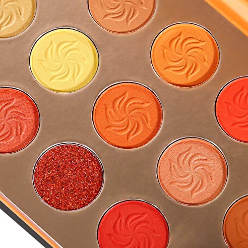 Afflano Sunset 15-Color Eyeshadow Palette – Warm Pigmented Matte & Shimmer