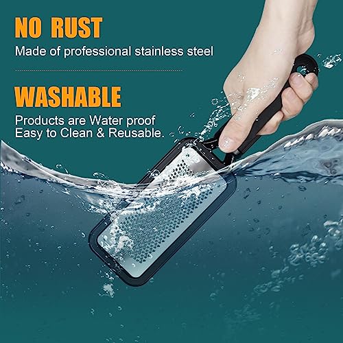 Stainless Steel Foot File Callus Remover, 2-Pack Pedicure Foot Rasp Tool