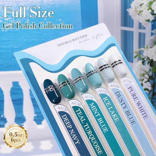 Double Rhythm 6 Pcs Gel Polish Set - 15 ML Soak Off Nail Art