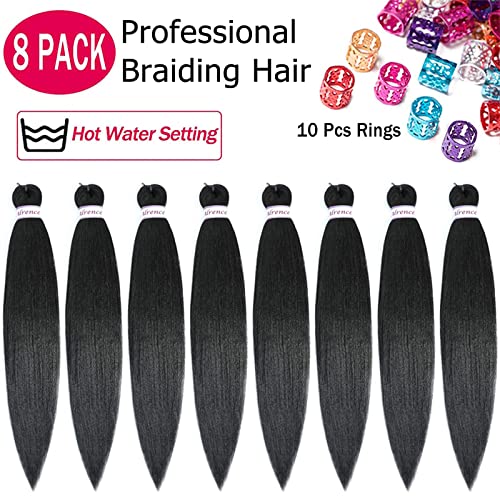 Alrence Pre Stretched Braiding Hair 30 Inch 8 Pack
