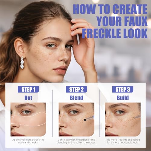 Flavery Dual Ended Freckle Pen & Stamp - Natural-Looking Makeup