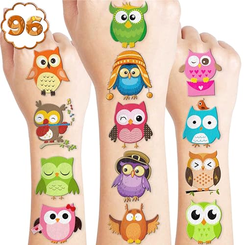 101 PCS Owl Temporary Tattoos - 10 Sheets Party Favors