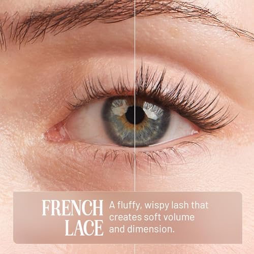 Lilac St - French Lace Glamorous Faux Eyelash Clusters (12mm) - Delicate & Wispy - DIY Lash Extension Wisps - Lightweight & Lifelike - Korean Silk - Lasts 10 Days - Cruelty Free, Vegan - 10 Lashes
