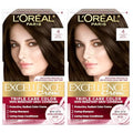 L'Oreal Paris Excellence Cr?me Permanent Hair Dye, Triple Care Hair Color with Hyaluronic Acid for 100% Gray Coverage, 4 Dark Brown, 1 Kit (Pack of 2) (Packaging May Vary)