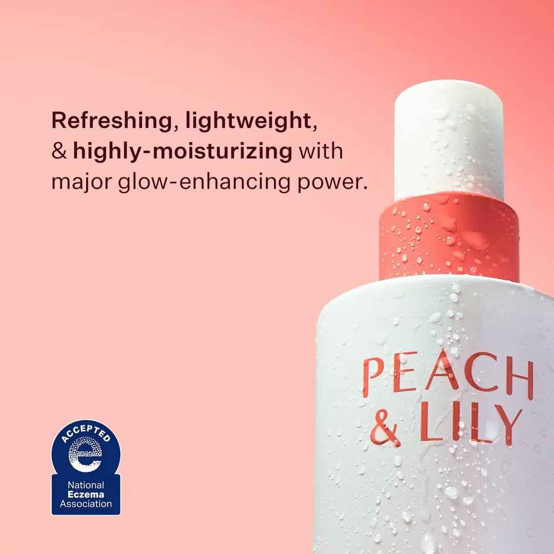 Peach & Lily - Glass Skin Veil Mist (3.38 ounces) - Hydrate & Glow - Facial Mist - Weightless - Cucumber Water, Lotus, Peach, Reishi Mushroom - Self Care - Vegan & Cruelty Free - Korean Beauty