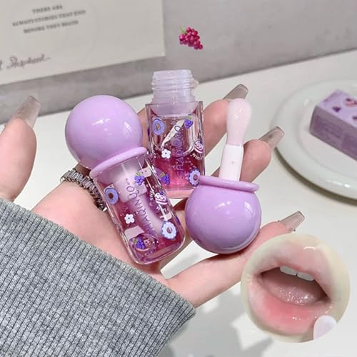 Baorder 4Pcs Hydrating Jelly Lip Gloss Oil Set - Fruit Flavored