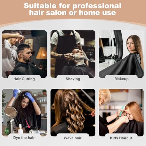 Adjustable Hair Cutting Cape for Salon & Barber Use - 57x51 Black