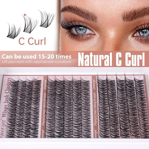 C Curl Wispy Lash Clusters 12-16MM by Geeneiya