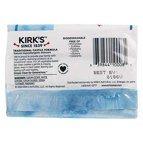 Kirk, Coco Castile Soap, 3 Count