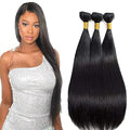 Brazilian Straight Hair Bundles 22 24 26 inch 1B Remy