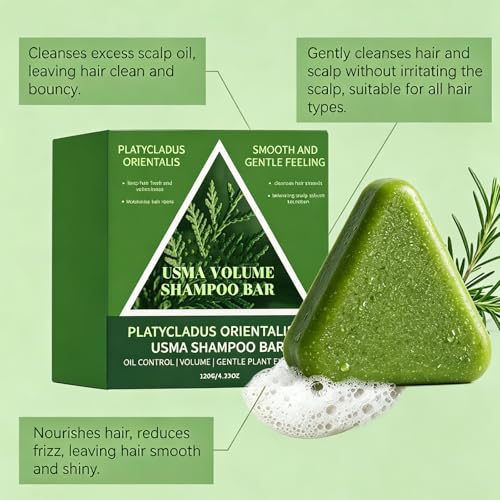 Htcpuo Rosemary Scalp Revival Shampoo Bar for Hair Repair & Nourishment