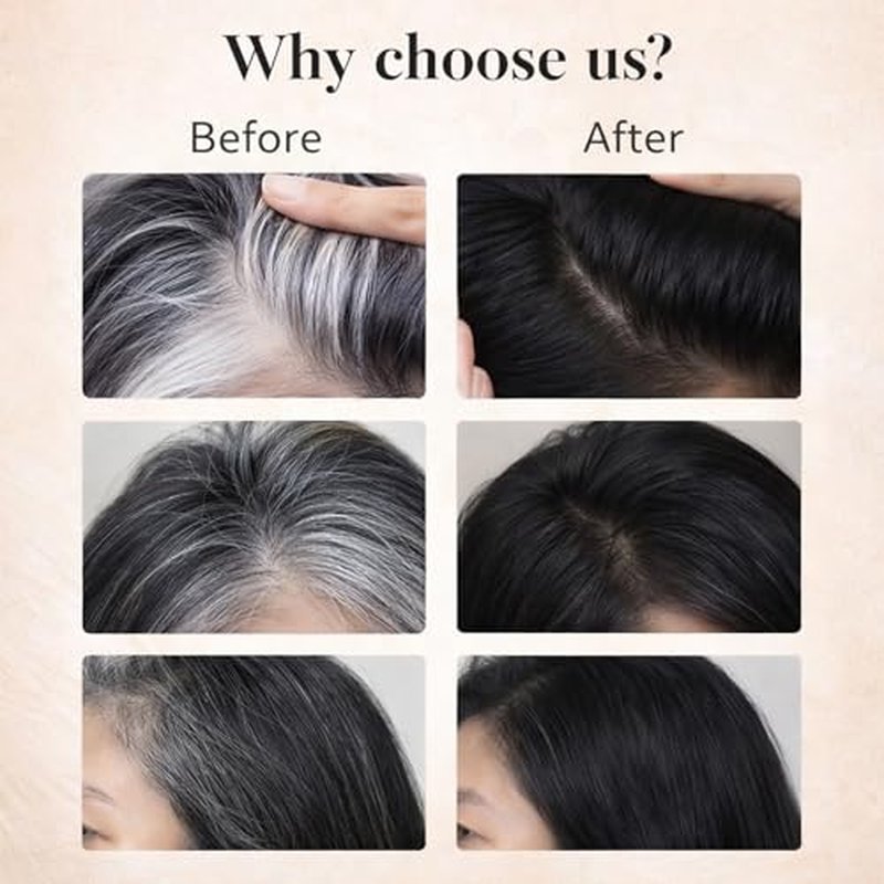 2-in-1 Hair Color Stick & Comb - Waterproof Root Touch-Up (Black)