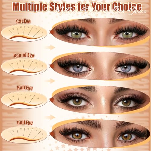 275PCS Manga Lash Clusters Kit with Glue & Tweezers