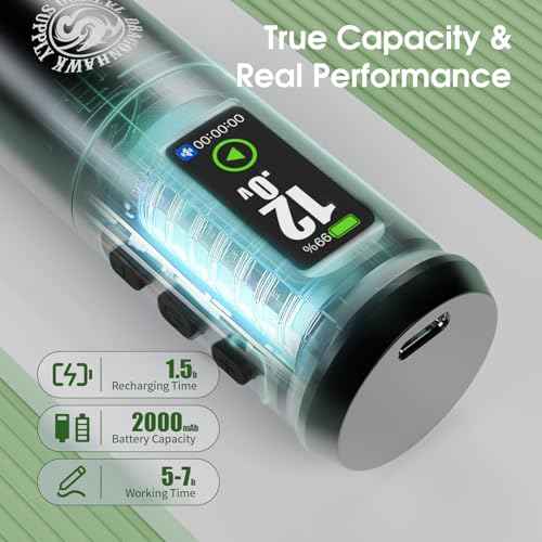 Dragonhawk A1 Pro Tattoo Kit Cordless Complete Pro Tattoo Gun Pen Machine Kit Cartridge Tattoo Machine Needles for Beginners