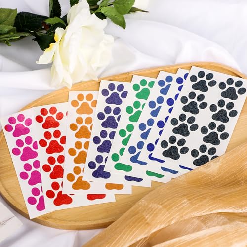Dog Paw Glitter Temporary Tattoos, 40 Sheets 320pcs