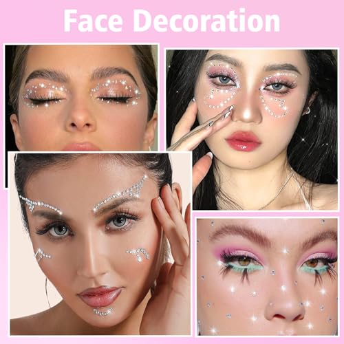 Face Gems Rhinestones Stickers - 13660 PCS Self-Adhesive