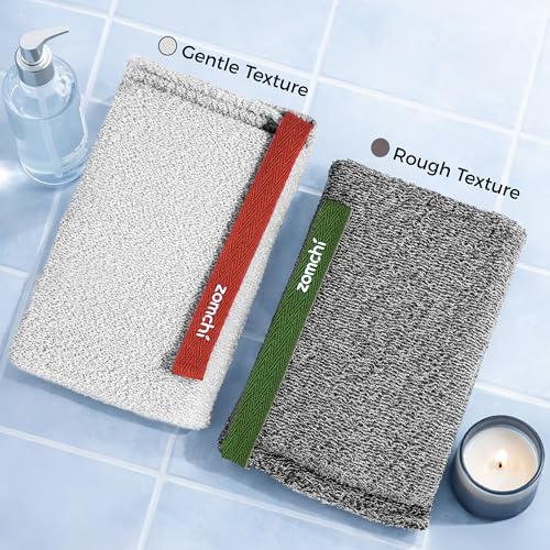 ZOMCHI 2-Pack Body Scrubber with Dual Exfoliating Textures