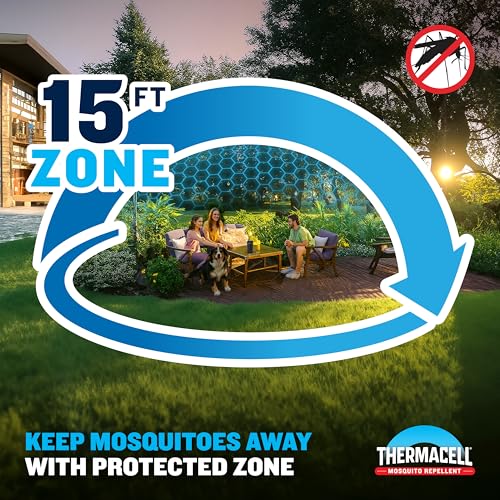 Thermacell Mosquito Repeller | 15-Ft Zone | DEET-Free | 12-Hr Refill