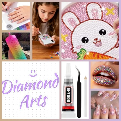 40000 AB Rhinestones Flatback Gems - 3mm Bedazzling Kit w/ B7000 Glue