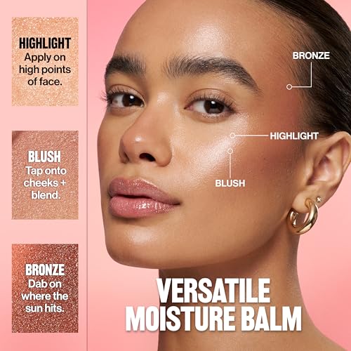Revlon Glimmer Super Balm in Just a Girl - Multi-Use Face & Cheek Makeup, 0.85 oz (Pack of 1)