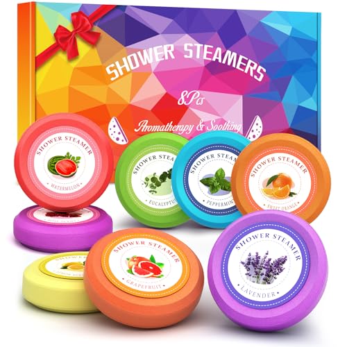 Aromatherapy Shower Steamers Gift Set for Teen Girls - 8 Scents