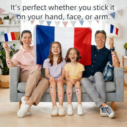2026 World Cup Flag Temporary Tattoos - 20 Sheets