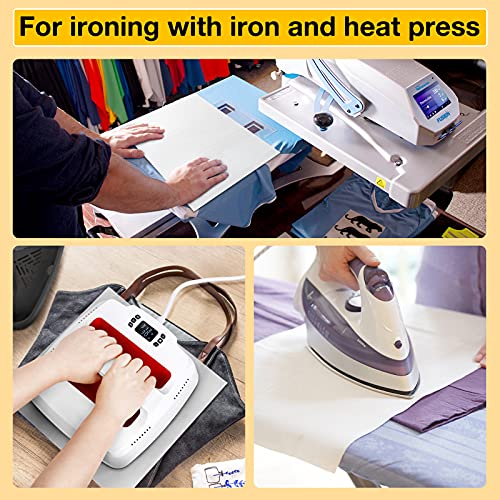 White Teflon Sheet for Heat Press - 3 Pack Non Stick Teflon Sheets 12 x 16" Heat Transfer Paper Reusable Heat Resistant Craft Mat