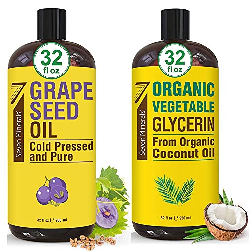 Seven Minerals Pure Grapeseed Oil & Organic Vegetable Glycerin