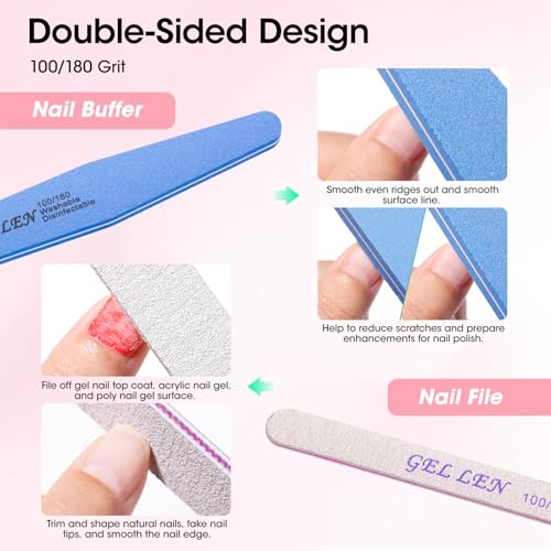 GELLEN 10-Piece Professional Nail Care Kit with Cuticle Oil & Strengthener