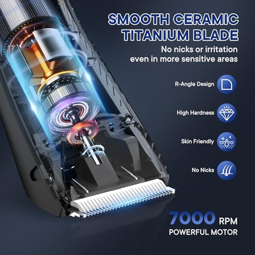2-In-1 Body Hair Trimmer for Men with Ceramic Blade