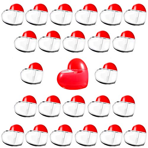 Heart Shaped Lip Gloss Tubes, 20 Pack 5ml Clear Empty Containers