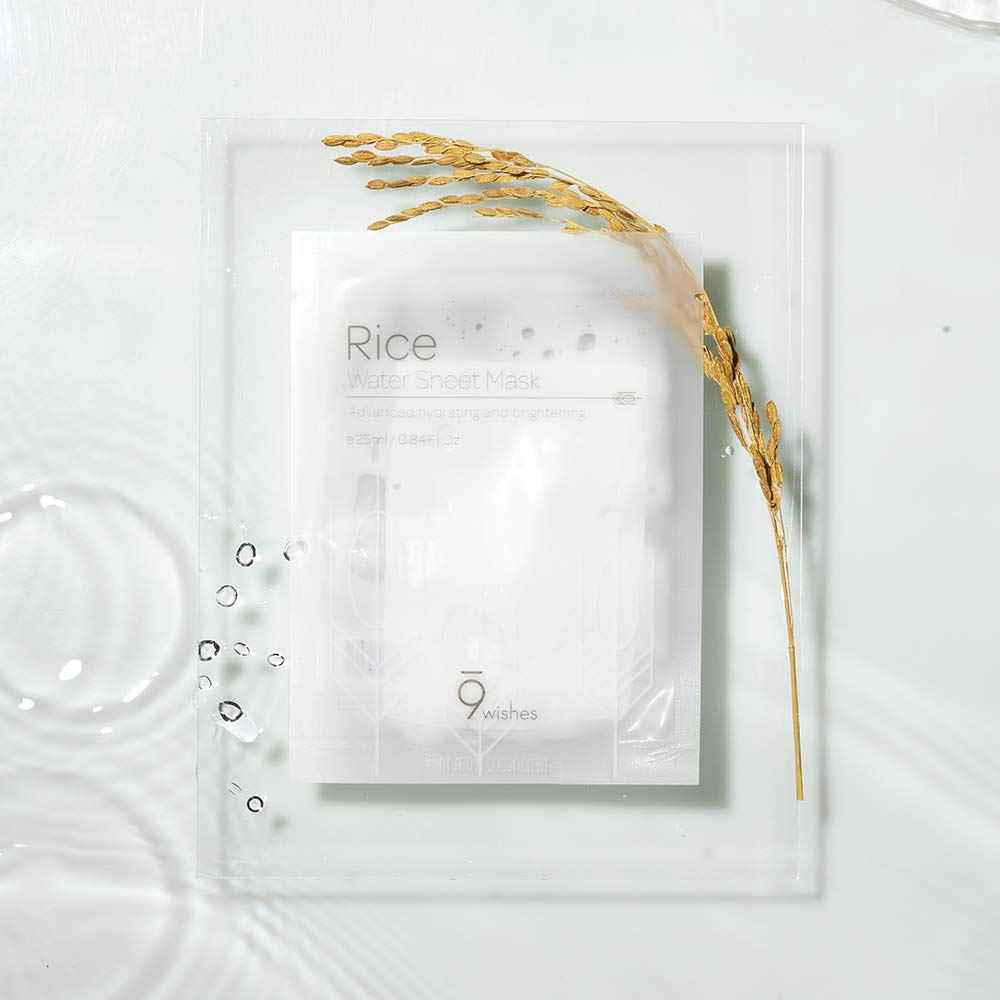 [9wishes] Rice Water Sheet Mask 11 sheets 25ml, 0.84fl.oz