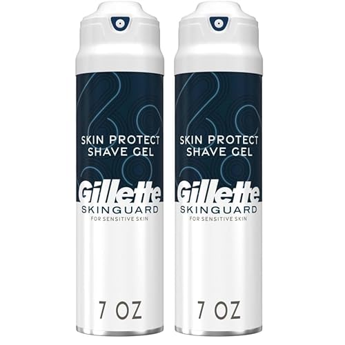 Gillette SkinGuard Shave Gel for Men, 7 oz Skin Protect Shave Gel with Shea Butter and Vitamin E (Pack of 2)