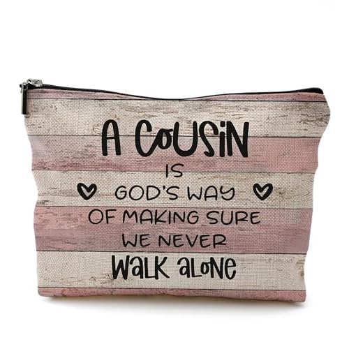 Cousin Gifts Makeup Bag,Cousin Gifts for Women,Cousin Cosmetic Bags With Zipper,Cousin Birthday Gifts for Women