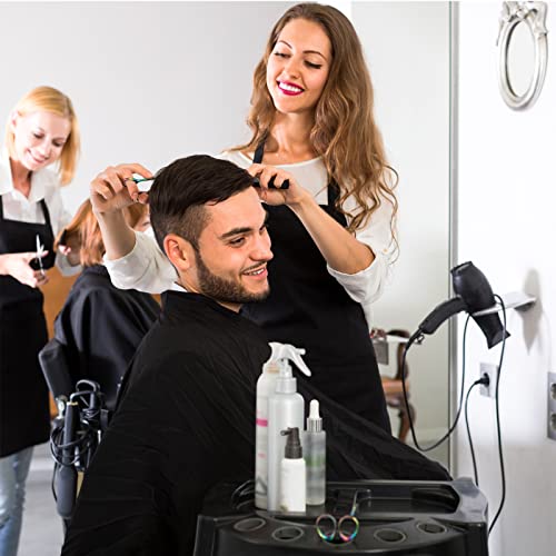 Waterproof Barber Cape with Snap Closure - Black Hair Salon